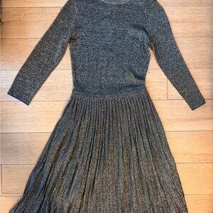 Ted Baker London Blue and Gray Knit Dress